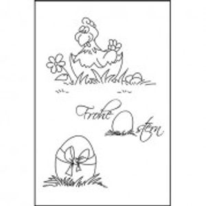 Stempel Clear Frohe Ostern A7 / 74 x 105 mm