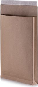LOGIC PACK 100 Faltentaschen C4 4 cm Versandtaschen 229 x 324 x 40 mm haftklebend braun
