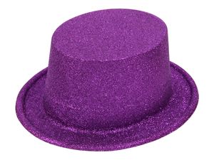 Zylinder Hut  für Karneval , Variante wählen:Glitzer lila
