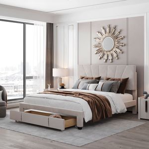 Flieks Čalúnená posteľ Velvet 140x200cm so zásuvkou, lamelovým rámom a nastaviteľným čelom, manželská posteľ pre dospelých a mládež