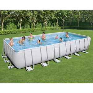 Maison Exclusive Bazénový set Power Steel obdélníkový 732 x 366 x 132 cm