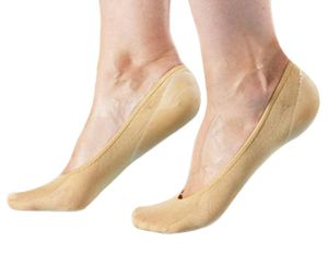 2 Paar Füßlinge mit Gelpolster Ballerinas Gel Kappen Gel Socken Gel Footsie