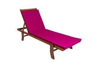 Kissen für Liegestuhl 190x60x4cm, Rosa, Kissen für eine Gartenliege, Outdoor Kissen, Deckchair, Liegenauflage, Auflagen für sonnenliegen