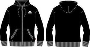 Herren Kapuzensweatjacke mit Reißverschluss schmale Passform BORWICK Black XXL Lonsdale