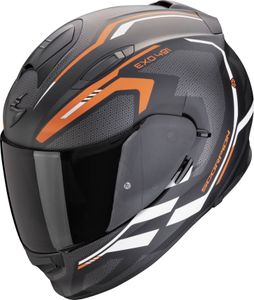 Scorpion Exo-491 Kripta Helm, schwarz matt/weiß/orange, XL (61/62)