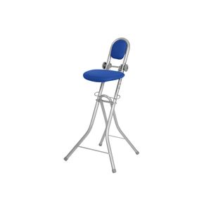 Bügelstehhilfe Stehhilfe Stehstuhl Stehsitz Bügelstuhl höhenverstellbar blau