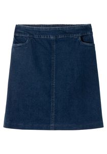 sheego Damen Große Größen Jeansrock mit Taschen, in A-Linie Jeansrock Freizeitmode sportlich - unifarben