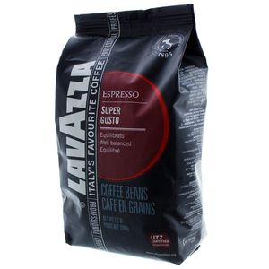 Lavazza Coffee Espresso Super Gusto UTZ, celé zrná, zrnková káva 1000g