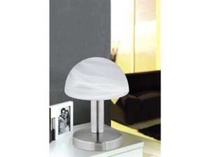Touch Nachttischlampen mit Glasschirm weiß dimmbare LED Lampen fürs Schlafzimmer