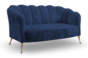 2-Sitzer Sofa Couch ADRIA eureka 2127 golden Muschel 155 x 78 x 83cm