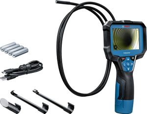Inspekční kamera Bosch GIC 12V-4-23 C, 4 x 1,5 V baterie LR6, bateriový adaptér