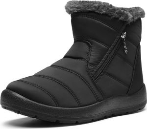 DREAM PAIRS Damen Winterstiefel Wasserdicht Schneestiefel Winterschuhe Winter Stiefel Boots Schuhe, Farbe: Schwarz, Größe: 39