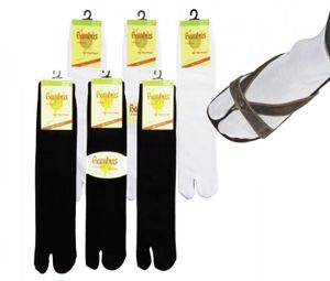 6 Paar Bambus Viskose Sandalen Socken Tabi-Socks Samurei-Socks Damen Herren schwarz Einheitsgröße