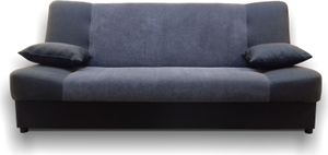 Platan Schlafsofa JAS Klappsofa, mit Schlaffunktion, Polstersofa, Federn - Farbe: Graphit und Schwarz