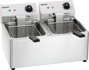 Bartscher SNACK IV, 16 l, Doppel, Edelstahl, Drehregler, Stand-alone Bartscher SNACK IV, 16 l, Doppel, Edelstahl, Drehregler, Stand-alone