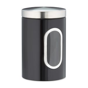 relaxdays Vorratsdose 17,0 cm hoch schwarz 1,4 l