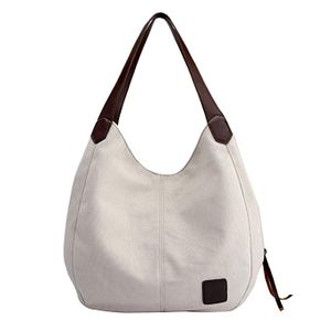 Damen Mädchen Modern Canvas Shopper Schultertasche Handtasche Henkeltasche Hobo Bag Beuteltasche