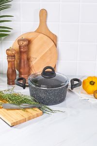 MNZ-Pot Bio Granite Dark Stone 20 cm 92737