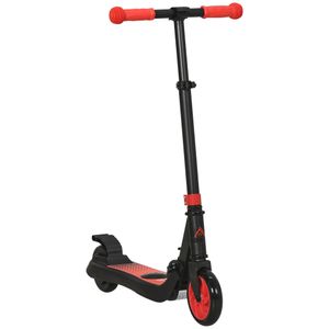 HOMCOM Elektroroller für Kinder ab 6 Jahren, faltbarer Elektroroller mit höhenverstellbarer 24-V-Batterie, maximale Geschwindigkeit 8 km/h, Belastung 50 kg, 71 x 36,5 x 75–80 cm, Rot