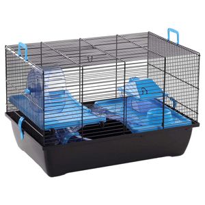 FLAMINGO Hamsterkäfig Jaro 2 50,5x33x32,5 cm Schwarz und Blau