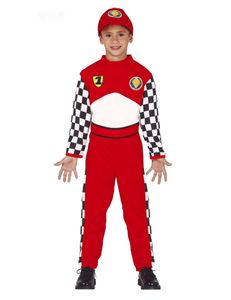 Rennfahrer Kostüm für Jungen, Größe:128/134