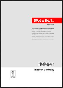 Nielsen Aluminium Bilderrahmen Atlanta, 59,4x84,1 cm, Schwarz Matt