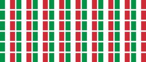 Mini Aufkleber Set - Pack glatt - 20x12mm - selbstklebender Sticker - Fahne - Italien - Flagge / Banner / Standarte fürs Auto, Büro, zu Hause und die Schule - 54 Stück