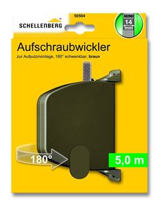 Schellenberg Aufschraubwickler Mini inkl. 5 m Gurt, braun
