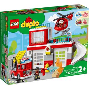 Stavebnica LEGO DUPLO 10970 Hasi?ská stanica a vrtu?ník (117 dielikov)