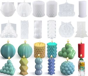 YisibaihTao 12 Stück Kerzenformen, 3D Silikon Form , für Kerzenherstellung, Handgefertigte Seife, Duftkerzenform, DIY Handwerk Dekoration