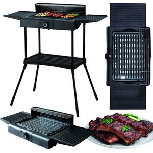 STEHENDER/TISCH-GRILL KALORIK GRB 3000 XL BBQ 6in1 2000W Barbecue Elektrisch Elektrogrill Partygrill Standgrill Schwarz