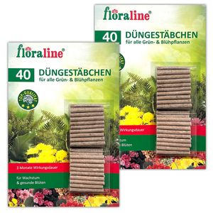 80 Stück Düngestäbchen für Grünpflanzen & Blühpflanzen Pflanzen Dünger Stäbchen mit Langzeitwirkung Pflanzendünger