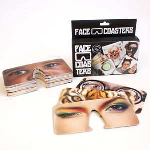 Party Masken Face Coasters 40 Motive Gesichtsaufdruck Partybilder Untersetzer