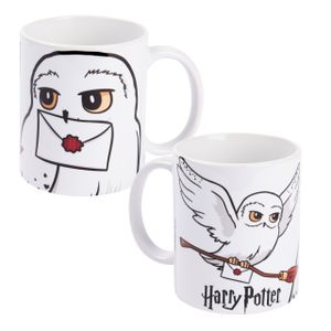 Harry Potter Tasse - Hedwig Kaffeetasse Becher Kaffeebecher aus Keramik Weiß 320 ml