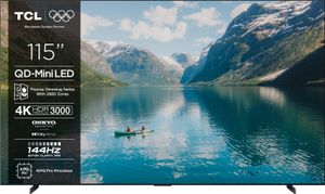 TCL 115C7K, 2,92 m (115"), 3840 x 2160 px, QD-Mini LED, Smart TV, Wi-Fi, Čierna TCL 115C7K, 2,92 m (115"), 3840 x 2160 px, QD-Mini LED, Smart TV, Wi-Fi, Čierna
