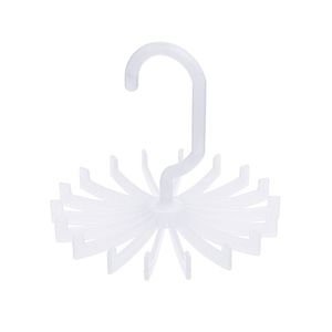 1pc 18-hoch rotierende Krawatte Rackhalter Schrankgürtel Schalbügel Vorstellungsorganisator-Weiß