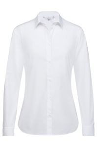 Greiff Corporate Wear SIMPLE Damen Business-Bluse Langarm Kentkragen Regular Fit Baumwollmix OEKO-TEX® Weiß 34
