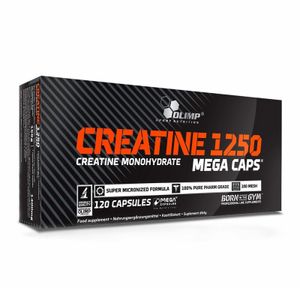 Olimp Creatine 1250 Mega Caps | 120 Kapseln je Packung | 1250 mg | Kreatin Monohydrat | Bodybuilding Krafttraining Sportnahrung