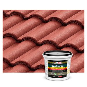 Isolbau Dachfarbe Rustikalrot 7 kg Sockelfarbe Fassadenfarbe Dachbeschichtung RAL Farbe