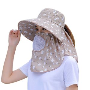Sun Shade Hut faltbare UV -Portektion 4 Farben Gesichtsabdeckung Hut für Frauen-Khaki
