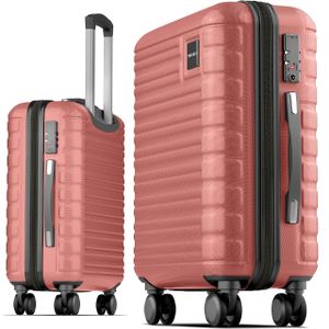 Travely Premium Handgepäck Koffer 55x40x20cm - passend für Ryanair, Lufthansa, Eurowings und co. I 36L Trolley mit sanften Rollen und TSA Schloss