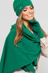 Kamea Damen Schal aus Wolle | kuschelig & weich, Winter Set:Fuchsia