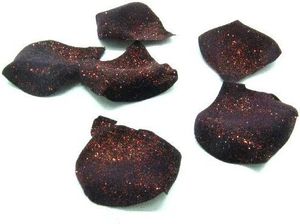 Textile Rosenblätter zum Streuen / dunkelrot glitzernd / 50 Stück - 0,20 € pro Stück