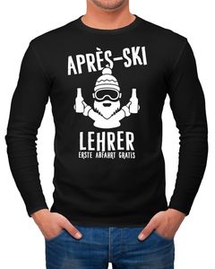 Herren Long-Sleeve Apres Ski Lehrer Langarm-Shirt Moonworks®  XL