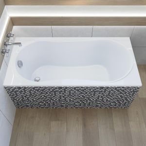 BADLAND Badewanne Rechteck Gracja 160x70 mit Ablaufgarnitur, Füßen und Wannenträger GRATIS