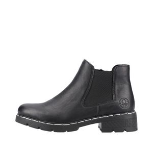 Rieker Damen Schuhe Stiefeletten Chelsea Boots Warmfutter 76394, Größe:38 EU, Farbe:Schwarz