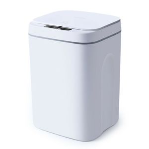 Senzorový odpadkový koš 16 l Automatický odpadkový koš Kuchyně Koupelna Kancelář Bílá