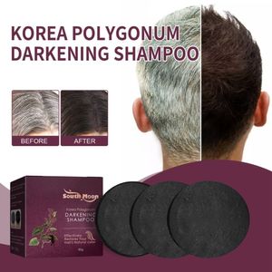 3 Stücke 80g Polygonum Multiflorum Shampoo-Seife, Haarseife, Natürliche Haarfarbe, Stärkt, Nährt die Haarwurzeln