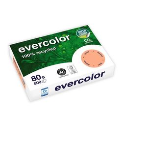 Clairefontaine Recyclingpapier Evercolor lachs DIN A4 80 g/qm 500 Blatt
