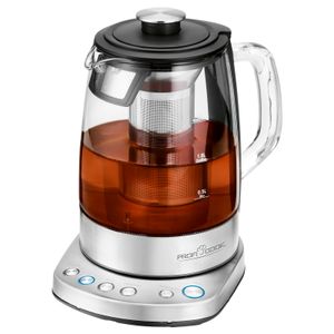 ProfiCook Glas Tee-/Wasserkocher WKS 1167 G, 2, WiFi-Steuerung, kostenlose App, programmierbare Temperaturregelung, Glas-/Edelstahlgehäuse, 1,5 Liter
